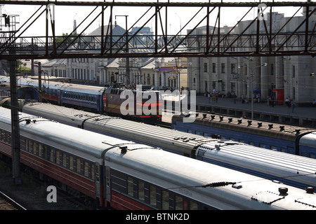 Zentralen Bahnhof Brest, Brest, Weißrussland Stockfoto