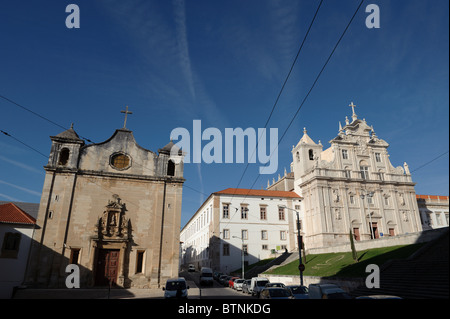 Kathedrale Sé Nova und S. João de Almedina Kirche in Coimbra, Portugal Stockfoto