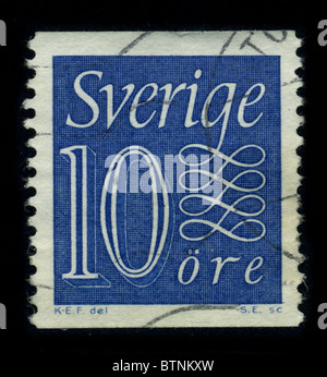 Schweden - CIRCA 1970: Eine Briefmarke gedruckt in Schweden zeigt Bild gewidmet das Porto Geschichte Schweden ca. 1970. Stockfoto