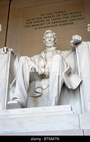 Lincoln Memorial am Ende der National Mall in Washington, District Of Columbia, USA - Washington DC Stockfoto
