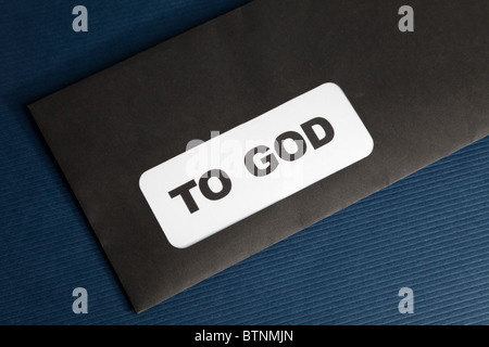 Mail an Gott, Vorstellung von Religion, glauben Stockfoto