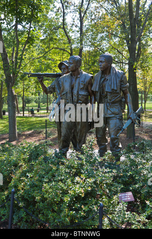 Washington DC - Sep 2009 - drei Soldaten Statue an das Vietnam Veterans Memorial in Washington, D.C. Stockfoto