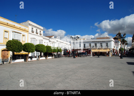 Plaza de Espana, Medina Sidonia, Provinz Cadiz, Andalusien, Spanien, Westeuropa. Stockfoto