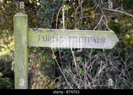 Öffentlichen Fußweg Sign. Stockfoto