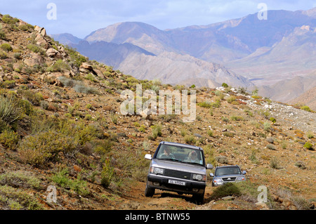 Off-Road-Fahrzeug auf einem 4 x 4-Track im Richtersveld Transfrontier National Park, Südafrika Stockfoto