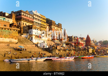 Ghats, Varanasi, Uttar Pradesh, Indien Stockfoto