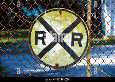 Bahnübergang Stockfoto