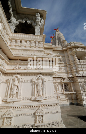 Ein Blick auf Hand geschnitzten Marmor von Shri Swaminarayan Mandir Komplex in Toronto Ontario Kanada Stockfoto