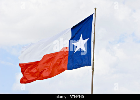Texas State Flag waving in Breeze Stockfoto