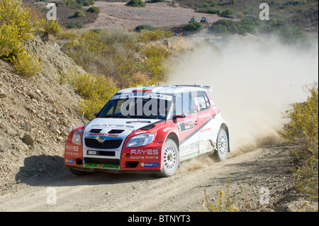 Rallye Zypern 2010: Special Stage 2 (Kalavassos 1) in der Nähe von Lageia.   5. November 2010 Stockfoto