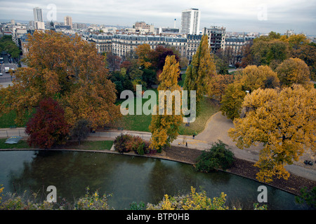 Parc Buttes Chaumont in paris Stockfoto