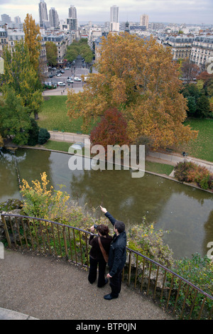 Parc Buttes Chaumont in paris Stockfoto