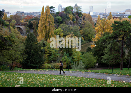 Parc Buttes Chaumont in paris Stockfoto