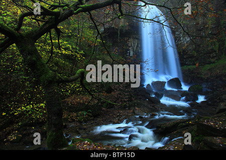 Melincourt Wasserfälle; Resolven; Wales; Stockfoto