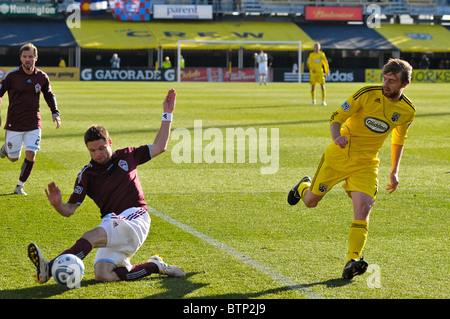 Columbus Crew V Colorado Rapids. MLS Playoff-Spiel am Crew Stadium, Columbus, Ohio. Stockfoto