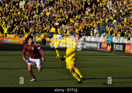 Columbus Crew V Colorado Rapids. MLS Playoff-Spiel am Crew Stadium, Columbus, Ohio. Stockfoto