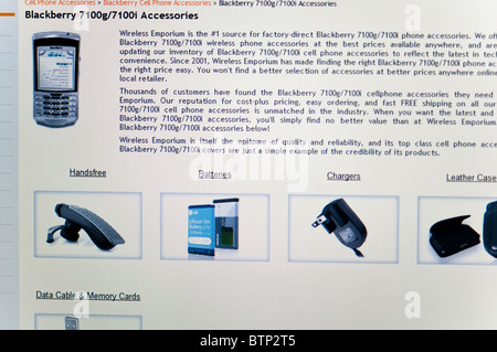 BlackBerry-Website Screenshot speichern Stockfoto