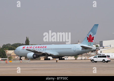 Israel, Ben-Gurion internationaler Flughafen Air Canada Boeing 767-333ER, Stockfoto