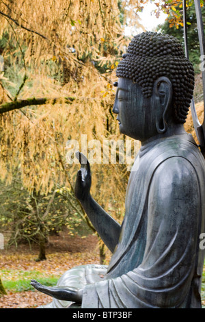 Eine Skulptur des Buddha in London England Stockfoto