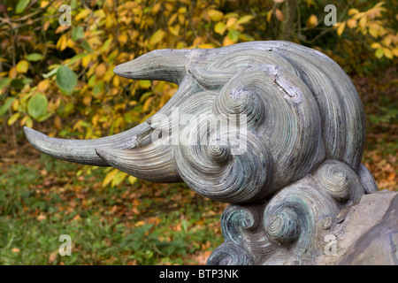 Foo Dog Skulptur auf ball Stockfoto