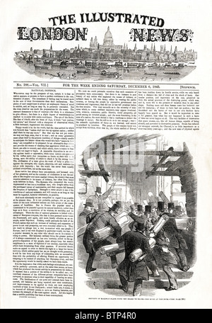 Titelseite der Illustrated London News 6. Dezember 1845 Stockfoto