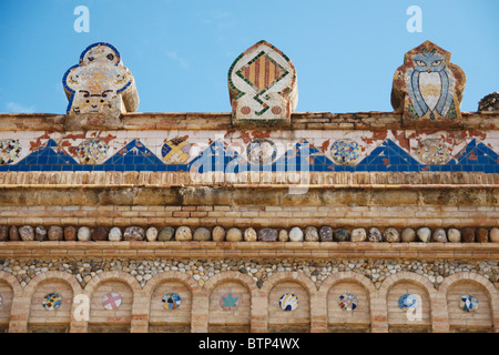 Spanien, katalanischen Pyrenäen, Details des Rathauses, La Pobla de Segur Stockfoto