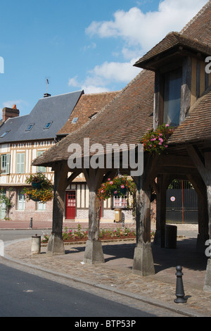 Frankreich, Normandie, Lyons-la-Foret, alte Markthalle Stockfoto