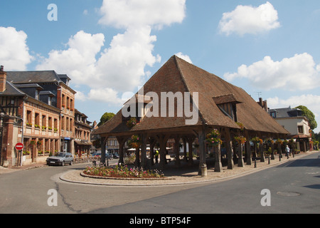 Frankreich, Normandie, Lyons-la-Foret, alte Markthalle Stockfoto