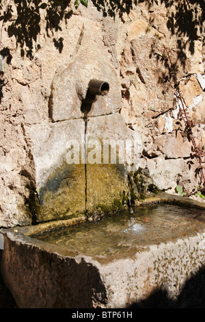 Siurana, Spanien, Katalonien, Brunnen Stockfoto