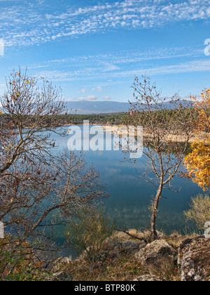 Puentes Viejas Reservoir, Las Gariñas (Buitrago de Lozoya) Stockfoto