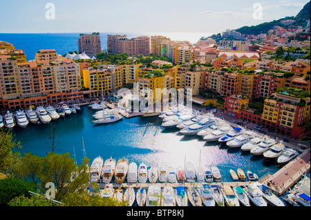 Hafen von Fontvielle, Monaco, Monaco Stockfoto