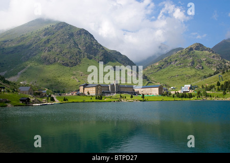 Vall de Nuria Heiligtum in der katalanischen Pyrenäen, Spanien Stockfoto