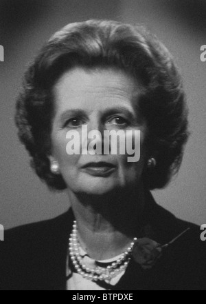Margaret Thatcher abgebildet auf dem Höhepunkt ihrer Macht als Großbritanniens erste Premierministerin Stockfoto