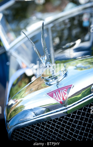 Haube, Motorhaube Detail ein Alvis Speed 20 Stockfoto