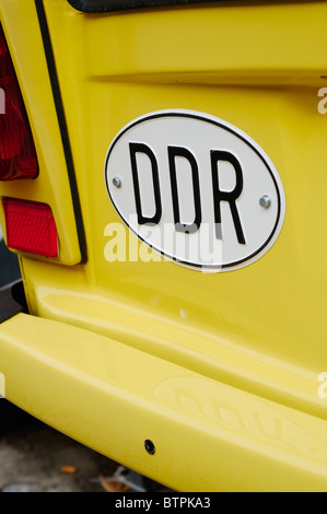 Deutschland, Tangermunde, DDR anmelden Trabant Auto Stockfoto