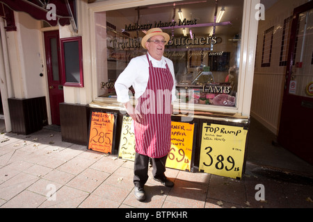 Maulbeere Manor Fleisch High Street Butcher Shop East Devon, England, UK. Foto: Jeff Gilbert Stockfoto