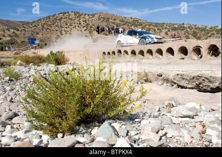 Zypern-Rallye 2010: Special Stage 11 (Galataria 1) in der Nähe von Panayia Tou Sindi, Bezirk Paphos, Zypern 6. November 2010 Stockfoto