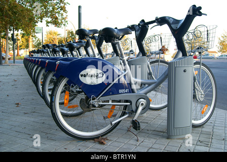 Valenbisi, Leihfahrrad für Projekt in Valencia (Spanien) Stockfoto