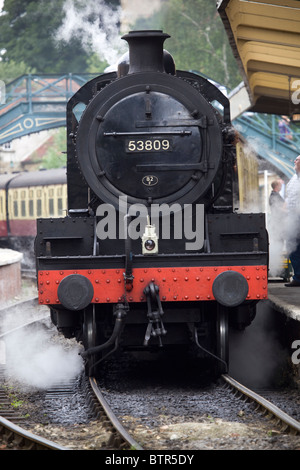 53809 Dampfzug an Pickering Zug Station North Yorkshire Moors England UK Stockfoto