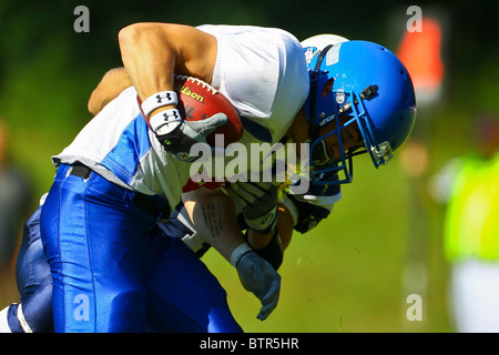 Frankfurt am Main - Juli 31 Finnland schlägt Großbritannien 32-9 während der Europameisterschaft am 31. Juli 2010. Stockfoto