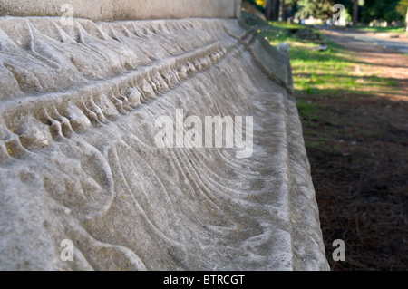 Via Appia (Appia Antica) Grab Dekoration Nahaufnahme Stockfoto