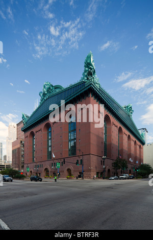 Harold Washington Library Center, Staat und Van Buren Street, Chicago, Illinois, USA Stockfoto