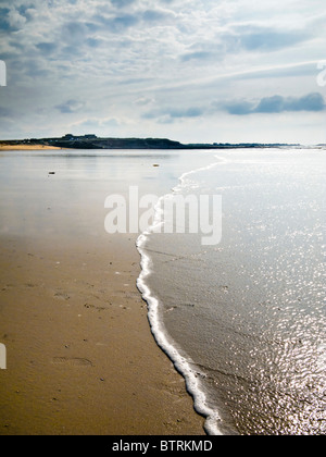 Die leeren verlassenen Strand in Guidel Plages, Morbihan, Bretagne, Frankreich, Europa Stockfoto