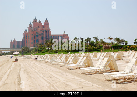 Strand von Atlantis Palm Hotel, Dubai, Vereinigte Arabische Emirate Stockfoto