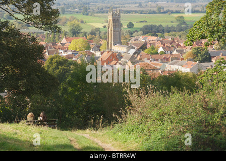 Glastonbury-Stadt Stockfoto