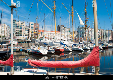Marina Ostende, Belgien Stockfoto