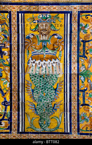 Maurische Festung Alcazar Sevilla Spanien Andalusien Königspalast. Stockfoto