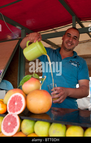 Orangensaft Verkäufer Marrakesch Marokko Nordafrika Stockfoto