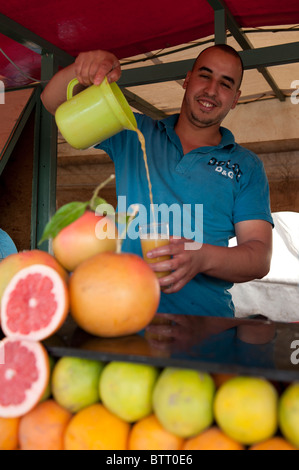 Orangensaft Verkäufer Marrakesch Marokko Nordafrika Stockfoto