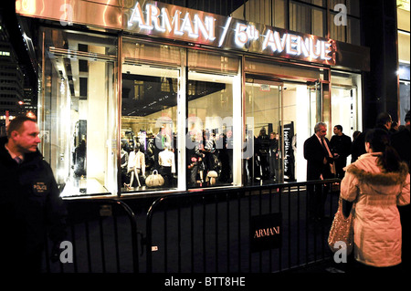 Giorgio Armani 5th Avenue Store Eröffnung Stockfoto